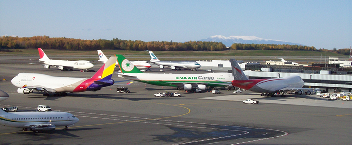 Photo of cargo planes at ANC